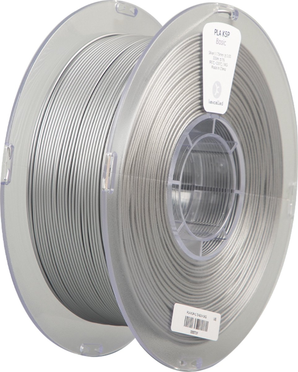 Kexcelled PLA Metaalachtig Zilver/ Metallic Silver 1.75mm 1kg 3D Printer filament