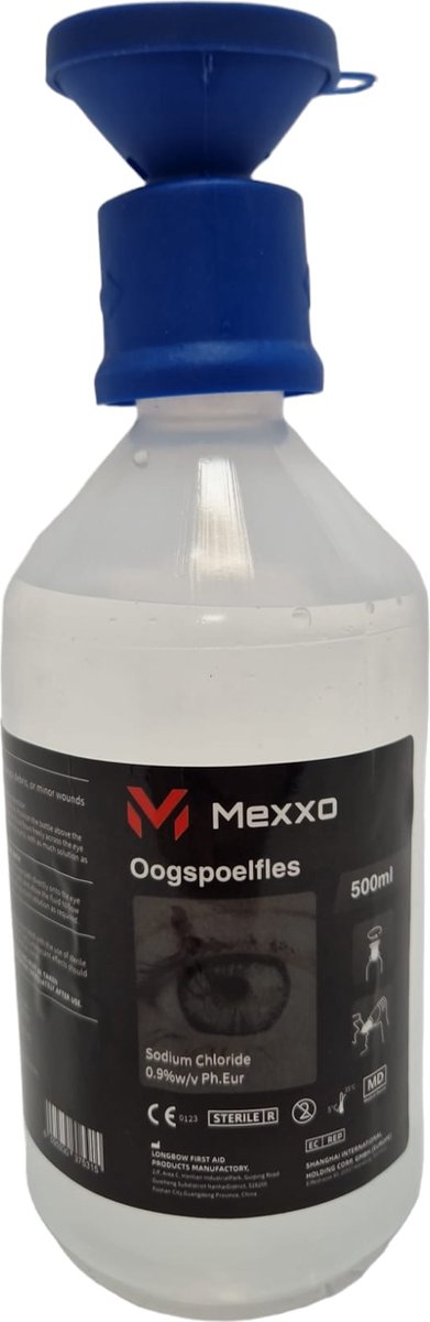 Goedkoopste Mexxo Oogspoelfles - Oogdouche - 500 ML - NaCl 0,9 - Circa 4 jaar houdbaar