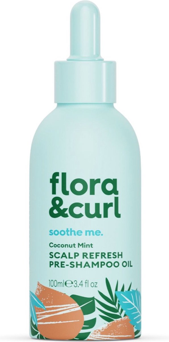 Flora & Curl Coconut Mint Scalp Refresh Pre-Shampoo Oil