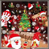 267 stuks kerst-raamstickers, dubbelzijdige herbruikbare statisch hechtende pvc-stickers voor glazen ramen, kerstdecoratie (10 vellen, 20 x 30 cm)
