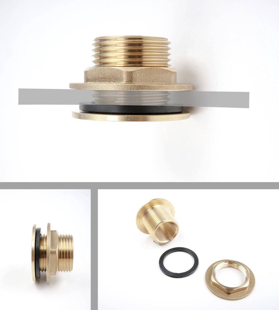 Westfalia Wasserwelten Regenton doorvoer set 1 x 3/4 3-delig