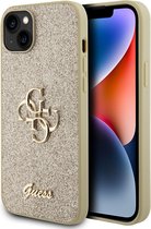 Guess Big 4G Logo Glitter Back Case - Geschikt voor Apple iPhone 15 Plus (6.7") - Goud