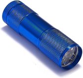 Go Go Gadget - Mini Zaklamp-9 LED-Aluminium-UV-Ultra Violet-Paars Licht-Blauw
