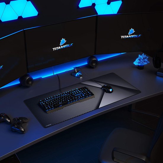 Muismat Speed Gaming muismat | XXL muismat | 900 x 400 mm groot formaat| 3mm -dikke voet | Perfecte precisie en snelheid, E