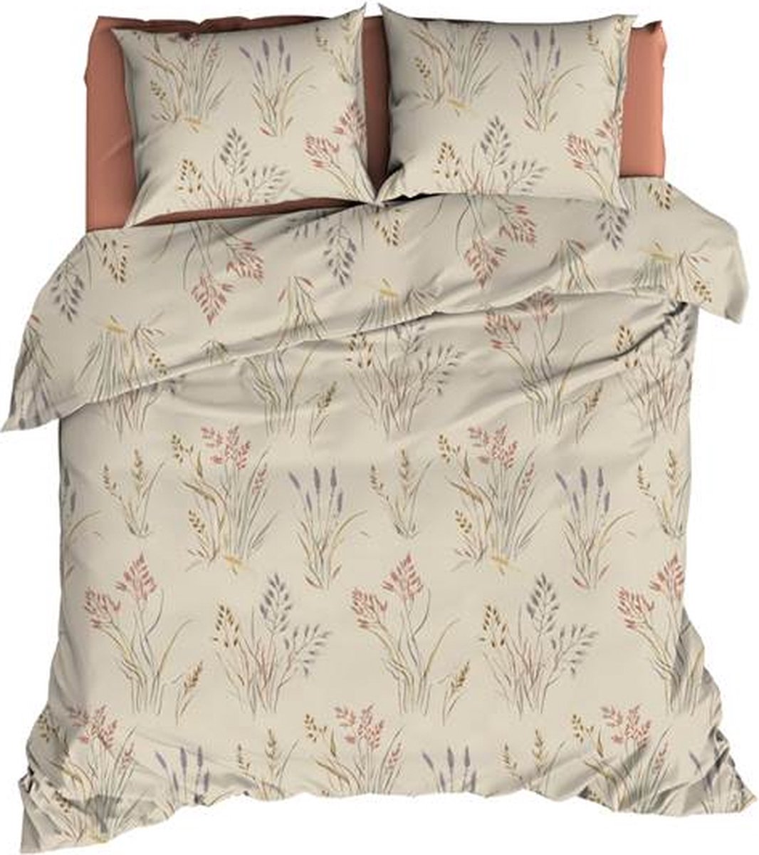 Romanette Farini Dekbedovertrek - Extra breed - 260x200/220 cm - Beige