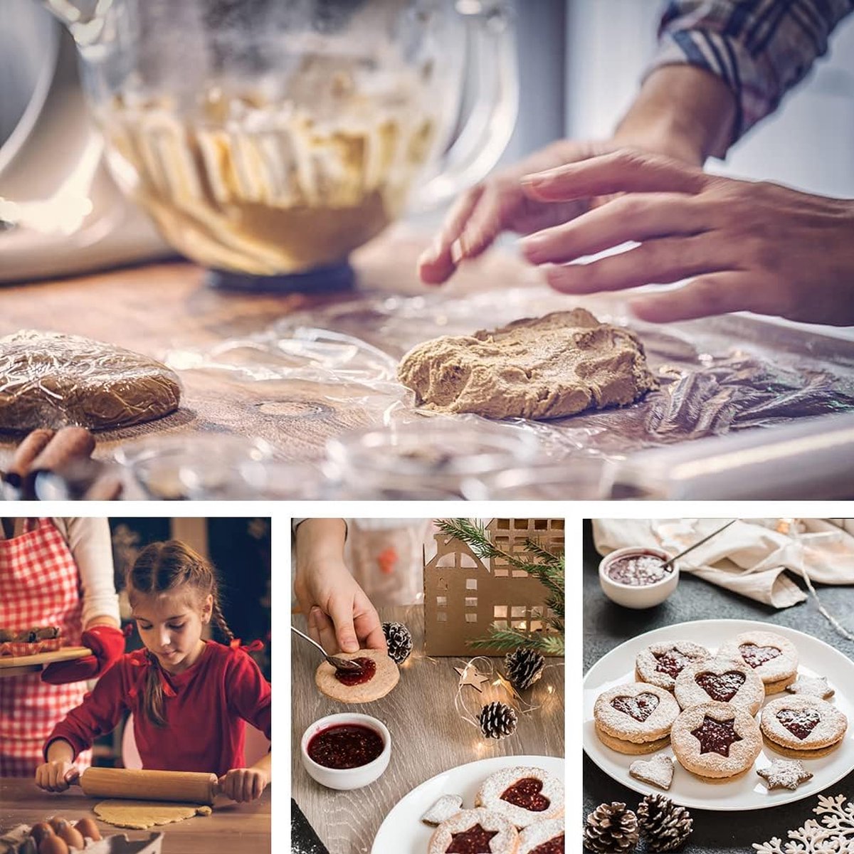 ForHome 9 stuks kerstuitsteekvormpjes, koekjessnijders voor Kerstmis, roestvrij staal, mini-linzer uitsteekvormen voor koekjes, koekjes en fondant ForHome 9 stuks kerstuitsteekvormpjes, koekjessnijders voor Kerstmis, roestvrij staal, mini-linzer uitsteekvormen voor koekjes, koekjes en fondant