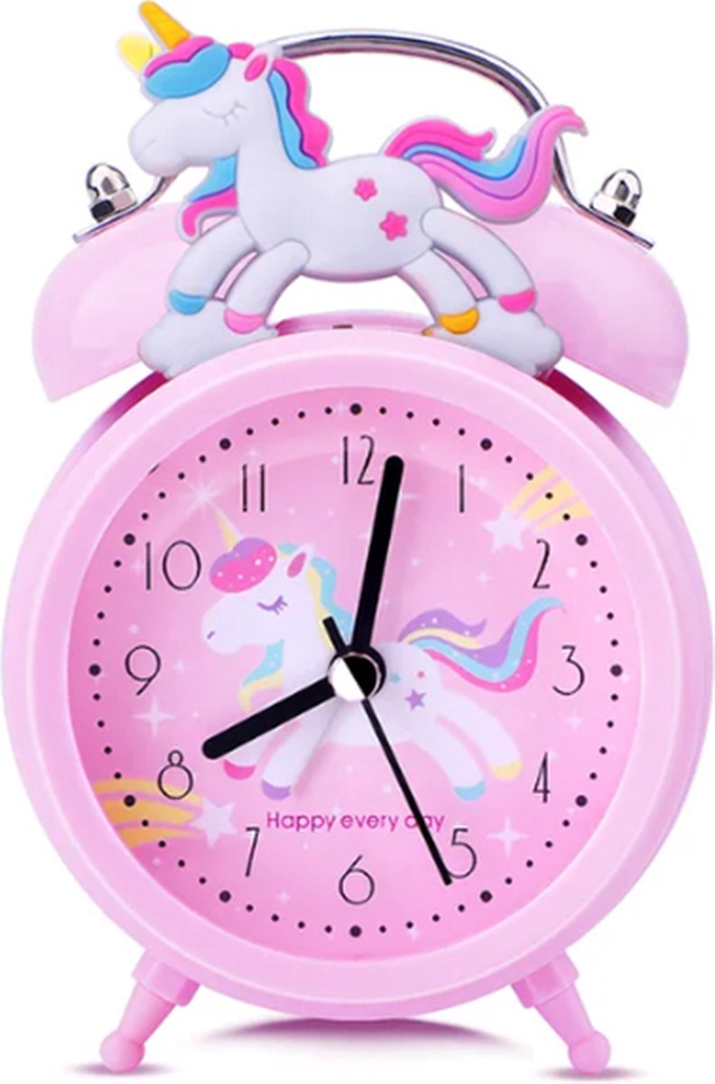 My Little Pony Unicorn Pink B Wekker Klok Dubbele Belklok Verlichting Nachtlamp 12 5cm
