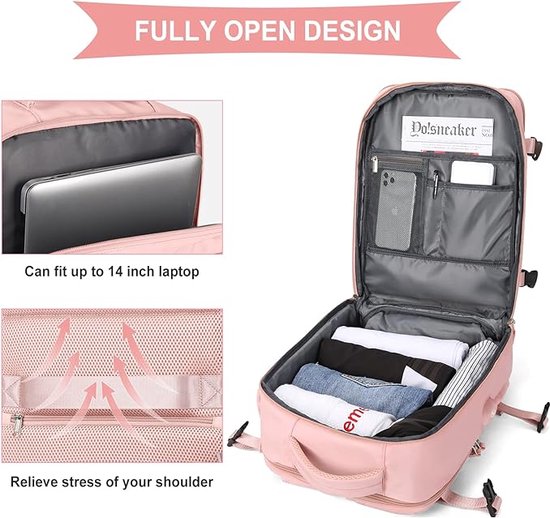 Handbagage tas - Sac à mainagetas \ Handbagage rugtas - Reistas - Lichtgewicht Handbagage van Merkloos — afbeelding 5
