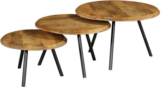Table basse Ohio | Set de 3 | Bois de manguier