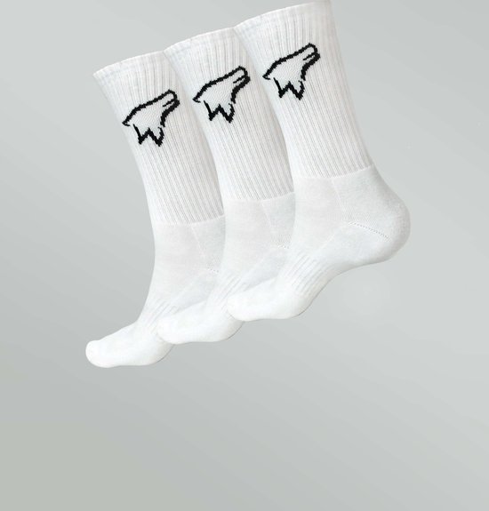 Wolfpack Lifting - Chaussettes Longues - Wit - Taille 42-45