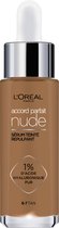 L'Oréal Paris Accord Parfait Nude Volumegevend Getint Serum Foundation met hyaluronzuur - 6-7 Tan - 30ml - Vegan