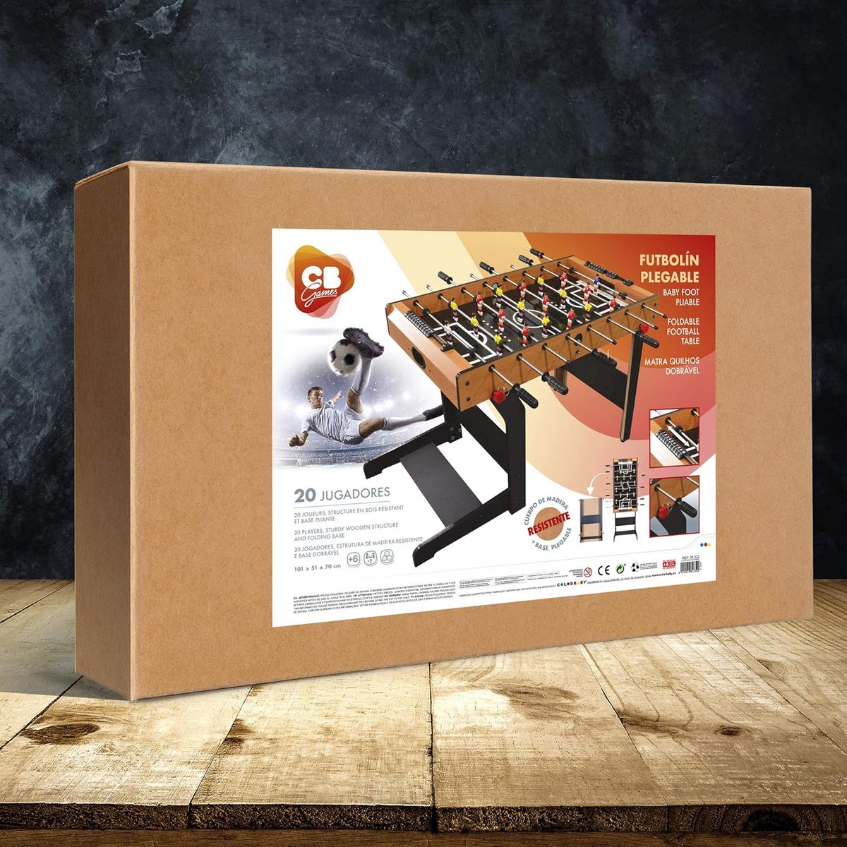 COLORBABY 85332 CBGames Houten Tafel, 101 x 51 x 68 cm