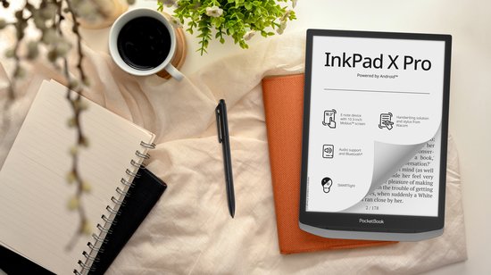 PocketBook InkPad X Pro - Mist Grey - 32 GB - 10,3 inch - Android - 2 GB RAM - Pocketbook