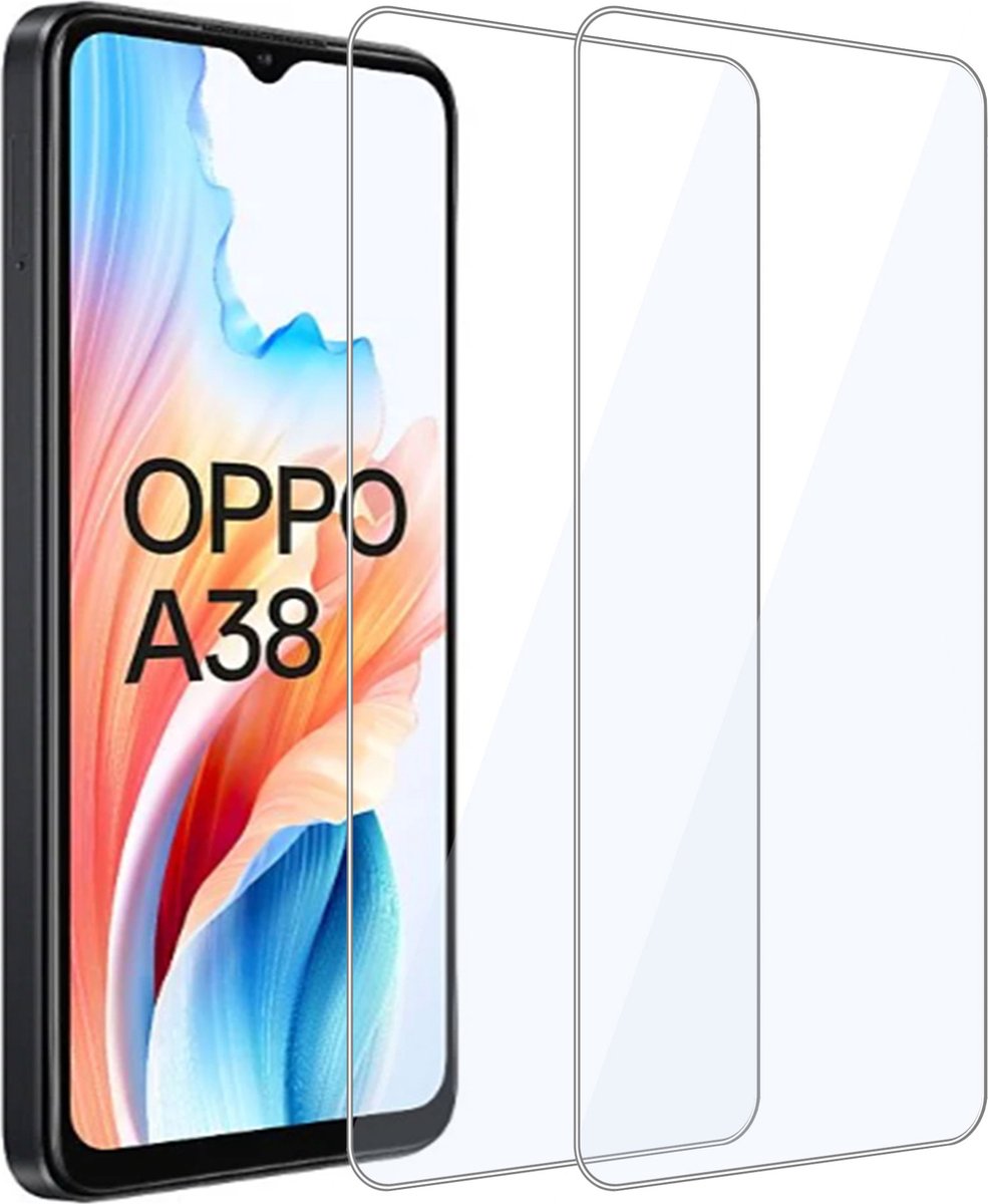 2x Geschikt voor Oppo A38 4G Screenprotector - Beschermglas - GuardCover
