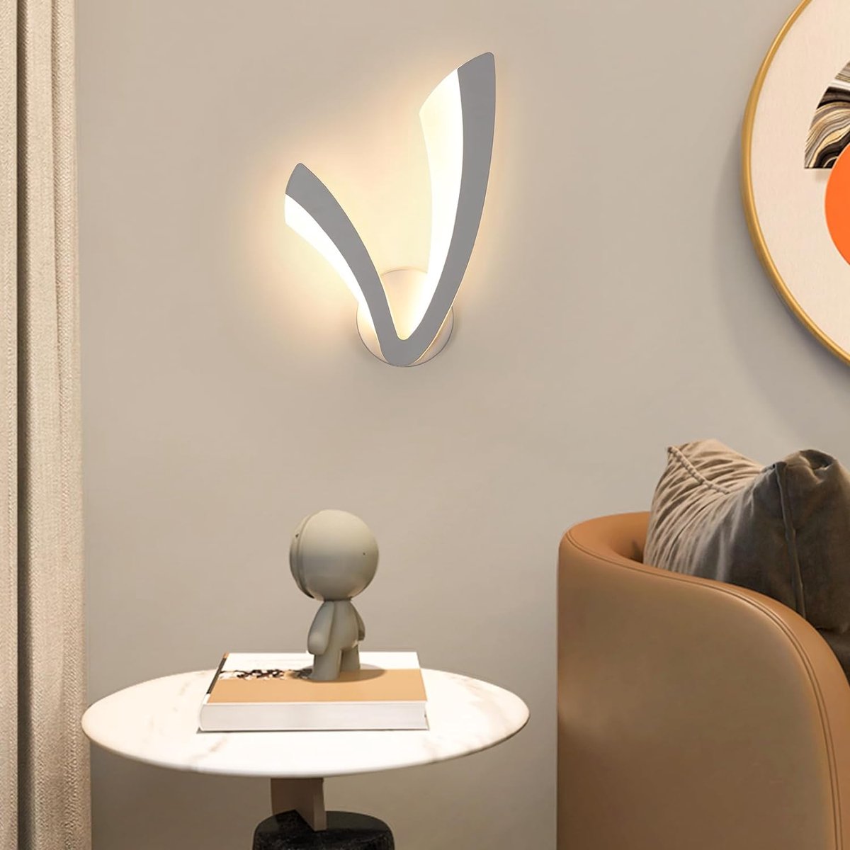 Goeco Wandlampen - LED-binnen - moderne - wit - acryl V-vormige - 3000K warm wit licht - 35CM