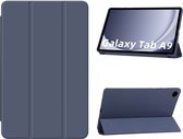 Hoes Geschikt voor Samsung Galaxy Tab A9 hoes – tri-fold bookcase met auto/wake functie - 8,7 Inch – Donkerblauw