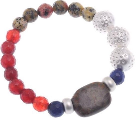 Bracelet Behave Stretch avec diverses perles décoratives et pierre naturelle