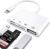 Qost- Lightning 4 in 1 Adapter - SD kaart Adapter - Micro SD - USB