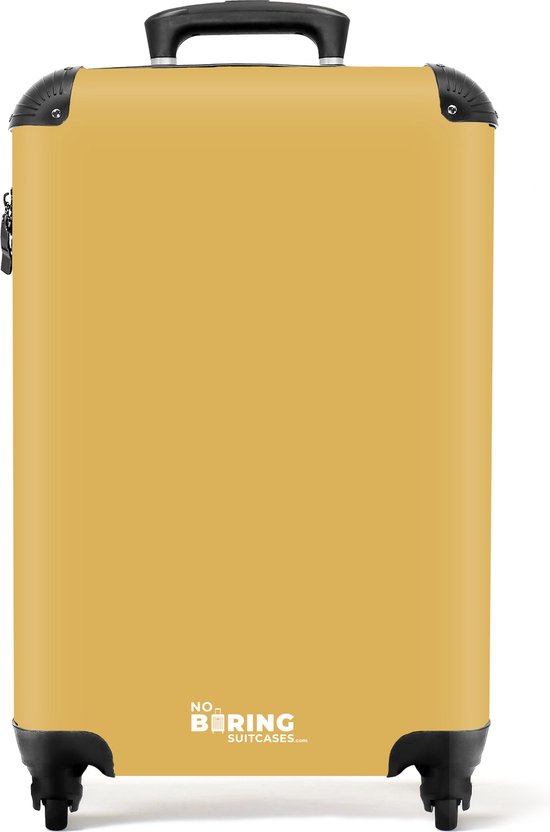 NoBoringSuitcases.com® - Gele reiskoffer - Koffer geel - 55x35x25
