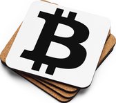 Bitcoin Onderzetter Wit Met Zwart Kleurig Bitcoin Logo| Bitcoin cadeau| Crypto cadeau| Bitcoin Onderzetter| Crypto Onderzetter| Bitcoin Gift| Crypto Gift| Bitcoin Merch| Crypto Merch
