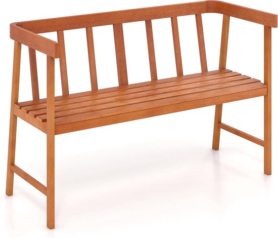 Casaria Garden Bench Acacia Wood Weatherproof Table Storage 2-Seat 163x58x91cm Load Capacity Balcony Wooden Cinema Bench 320kg