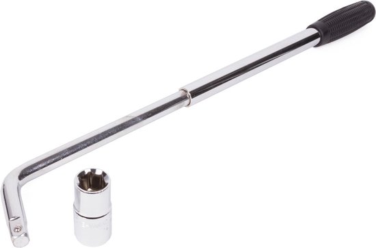 Wielmoersleutel telescopisch - 17 en 19 mm - Wielsleutel - 355 tot 530mm - Benson