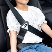 Tendeur de ceinture de sécurité pour Enfants Zwart - Protecteur de ceinture contre les coupures dans le cou - Clip de ceinture Ajusteur de ceinture Rallonge de ceinture - Clip de ceinture pour Enfants