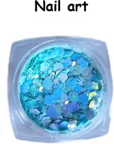 Nail art glitter - Licht blauw - Holografisch glitter - 5 gr - Acryl nagels - Kunst nagels - Gel nagels - Nail art - Make up - Hobby