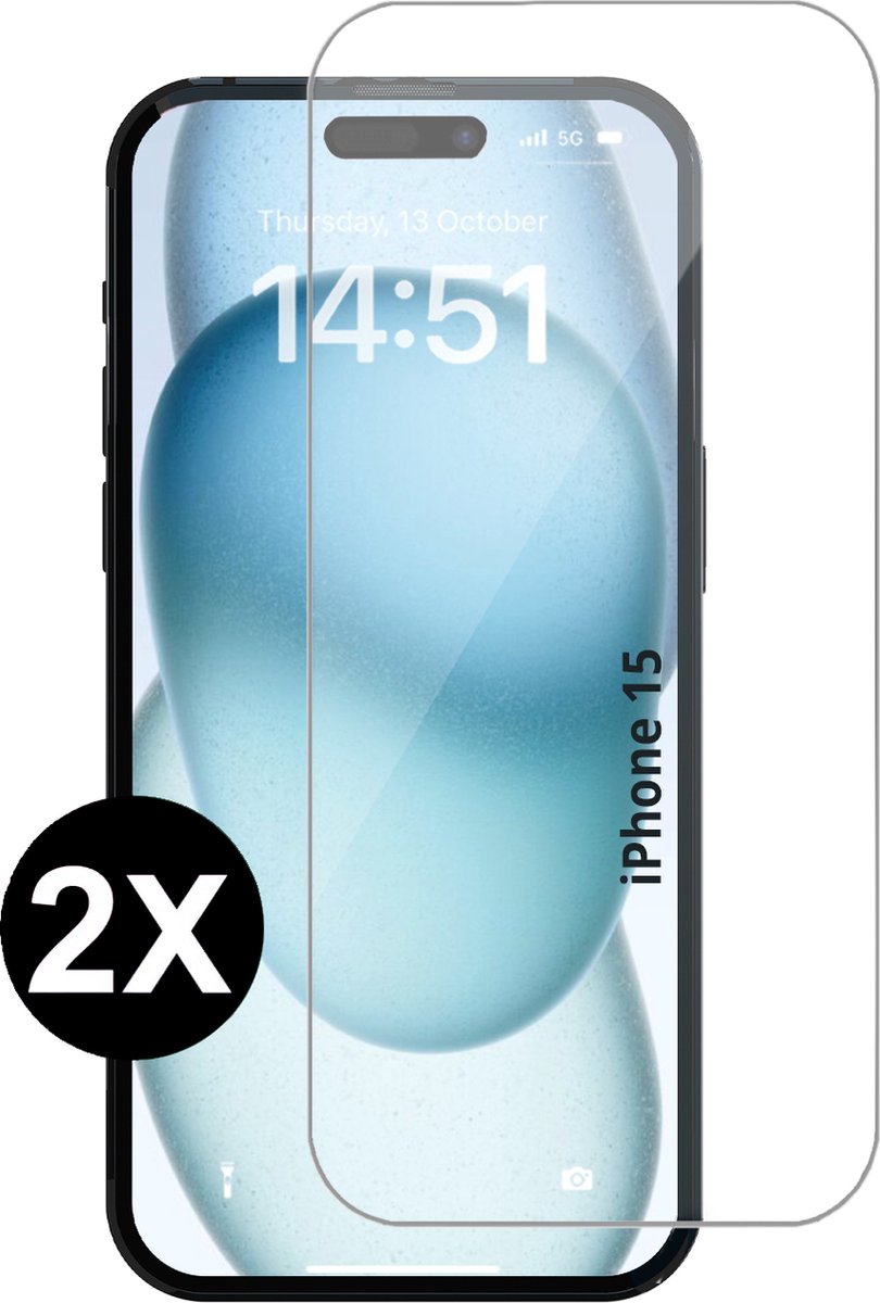 Geschikt voor iPhone 15 Plus / iPhone 15 Pro Max Screenprotector Tempered Gehard beschermglas - 2 stuks screen protector