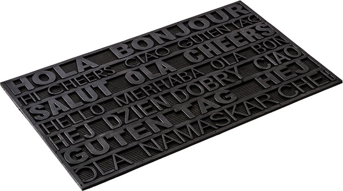Rubbermagazijn Deurmat - 75x45cm - Entreemat - Rubber deurmat Zwart