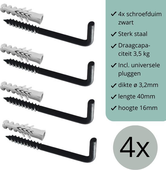 2 stuks Draad Dia 2mm Trekveer Met Open Haak OD 10