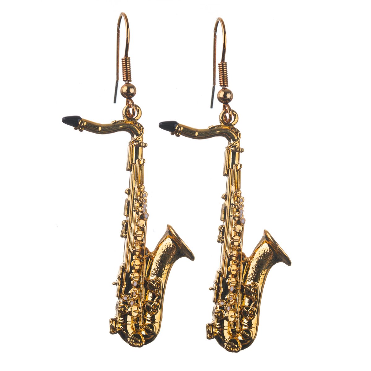 Music Gifts - Oorbellen tenorsax verguld