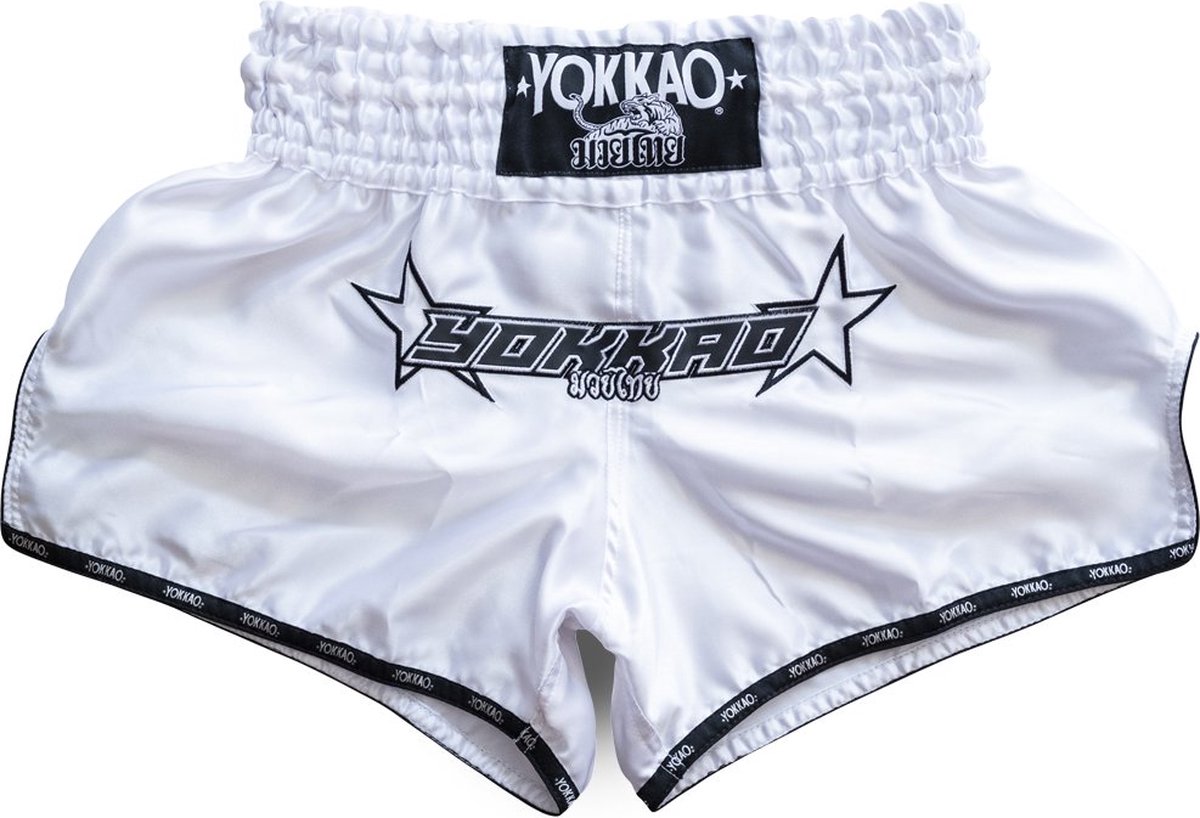 Yokkao Institution Carbonfit Shorts - Satijnmix - Wit - maat S