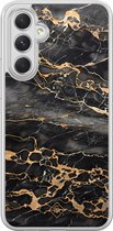 Casimoda® hoesje - Geschikt voor Samsung Galaxy A54 - Marmer Grijs Brons - 2-in-1 case - Schokbestendig - Marble design - Verhoogde randen - Grijs, Transparant