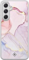 Casimoda® hoesje - Geschikt voor Samsung Galaxy A54 - Marmer roze paars - 2-in-1 case - Schokbestendig - Marble design - Verhoogde randen - Paars, Transparant