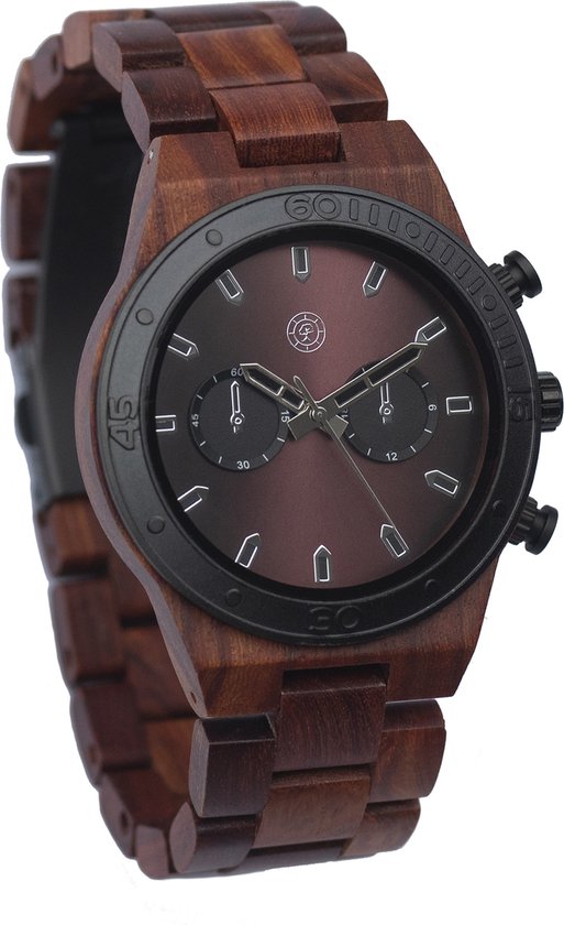 Greenwatch Etain - Montre en bois - Homme - Merisier - Pièce anniversaire