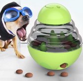 Tumbler Chiens Snack and Feed Ball - Jouets Chiens - Intelligence - Distributeur de nourriture pour chien - Slow Feeder - Vert