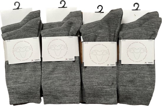Sukats - Chaussettes Décontractées Smart - Plusieurs Tailles - 6 Paires - Nuances de Gris - Taille 43-46