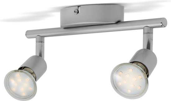 B.K.Licht Lunis II LED plafondlamp - 2-lichts - GU10 - kantelbaar