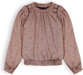 Meisjes blouse AOP - Tami - Zand blush