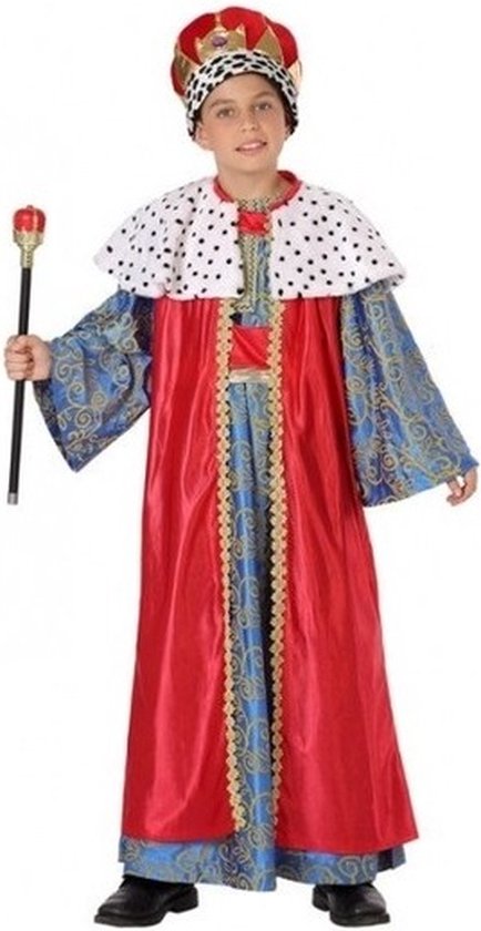 Melchior Drie Wijzen kostuum voor kids rood 140