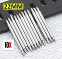 QUARKZMAN 8 stuks snelsluitveren 22 mm breedte 1,5 mm diameter pinnen
