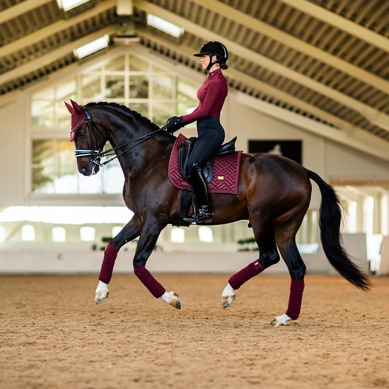 Tapis De Selle De Dressage Stockholm Rouge - Neuf Avec étiquettes, Taille Réelle, équitation