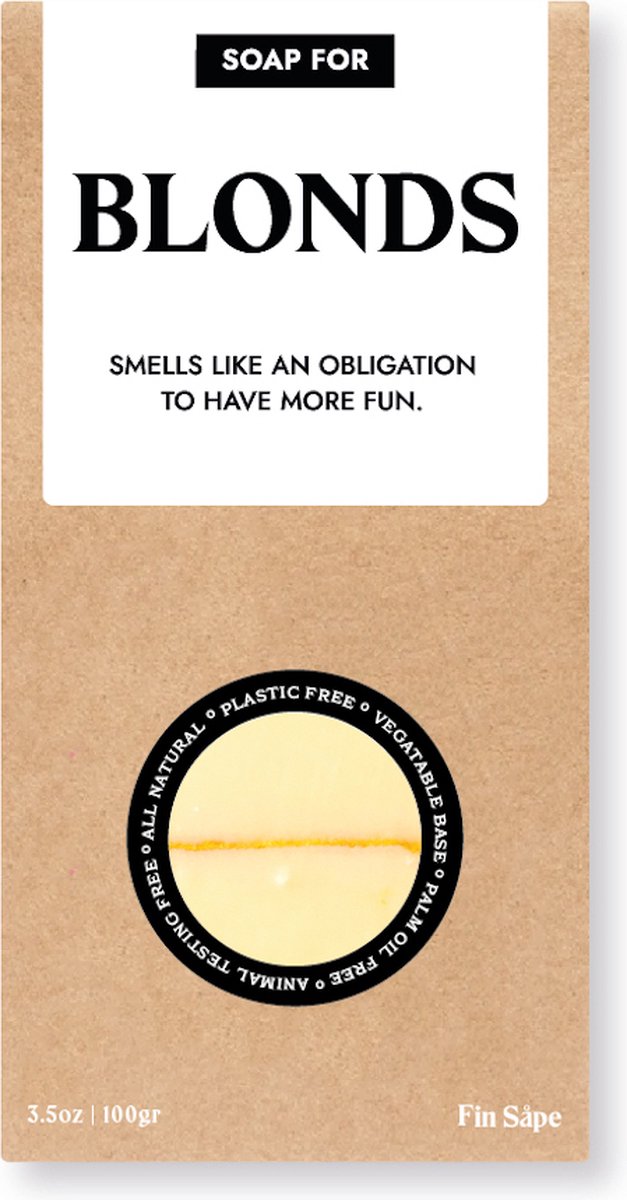 The Flavour Company Fin Såpe Soap Bar Edition: For blonds 100% natuurlijk handzeep Plasticvrij Geschikt voor ieder huidtype