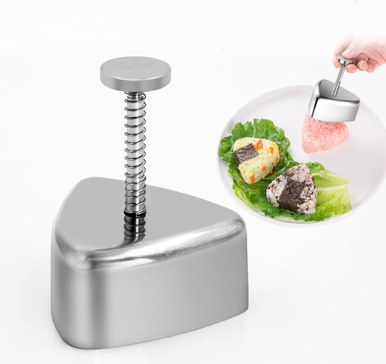 Onigiri Moule à Sushi Triangle En Acier Inoxydable - Presse Facile Pour Boules De Riz Japonaises