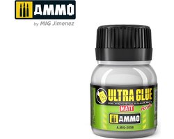 AMMO by Mig Jimenez Hobbylijm - MIG 2058 Ultra Glue MATT for Etch-, Clear parts - More - Lijm Potje - 40ml Lijm