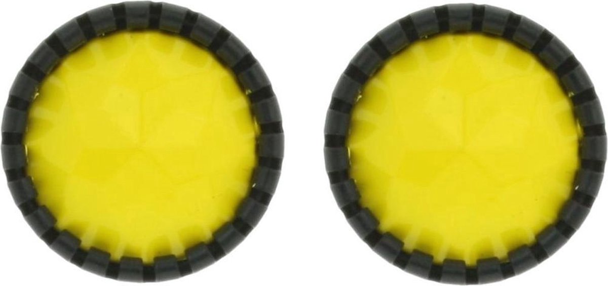 Behave - Oorstekers dames - Geel accent - Speels retro accessoire