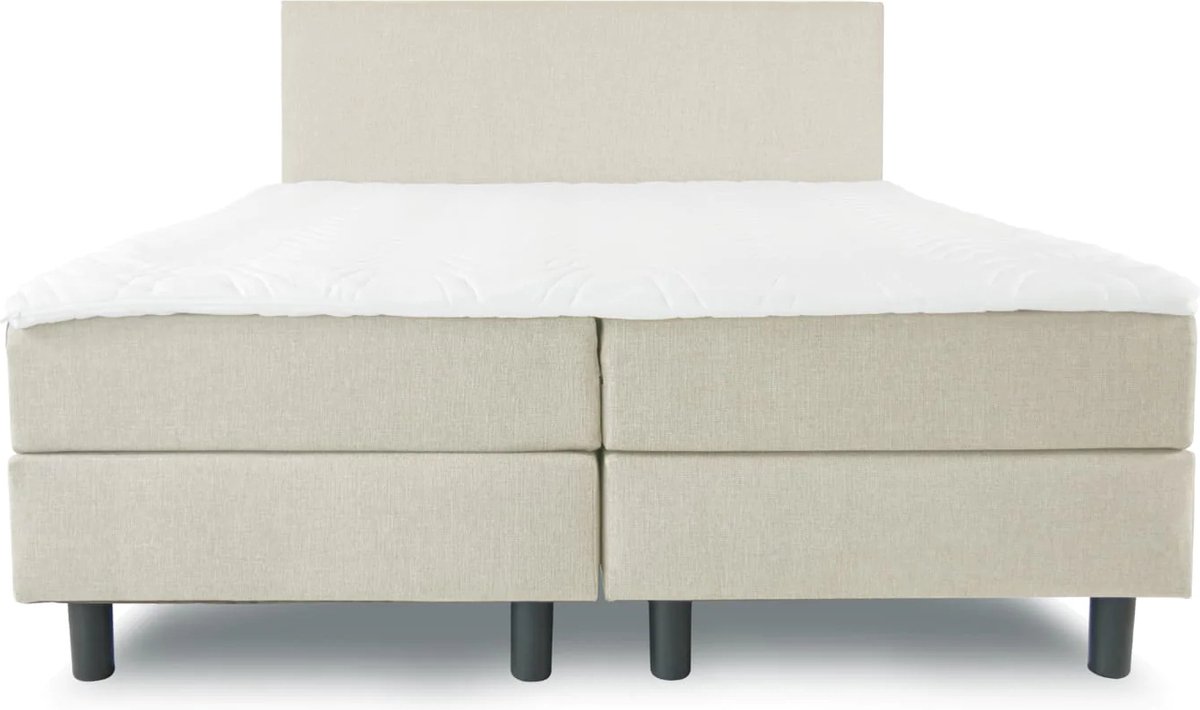 Boxspring Basic 2-persoons 160x200 cm beige stof -