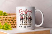 Mok Christmas in the barn - Gift - Cadeau - HolidaySeason - MerryChristmas - WinterWonderland - FarmLife - Farmers - Boerenleven - Boerenbedrijf