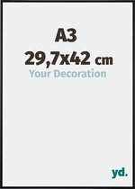 Fotolijst A3 29,7x42 cm - Aluminium - Zwart Mat - Austin